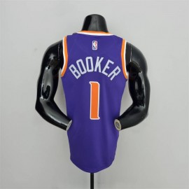 Camiseta Devin Booker #1 Phoenix Suns Edición 75 Aniversario Púrpura Camiseta Devin Booker #1 Phoenix Suns Edición 75 Aniversario Púrpura