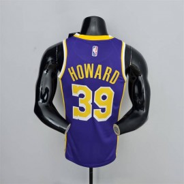 Camiseta Dwight Howard #39 Los Angeles Lakers Jordan Edición 75 Aniversario Púrpura Camiseta Dwight Howard #39 Los Angeles Lakers Jordan Edición 75 Aniversario Púrpura