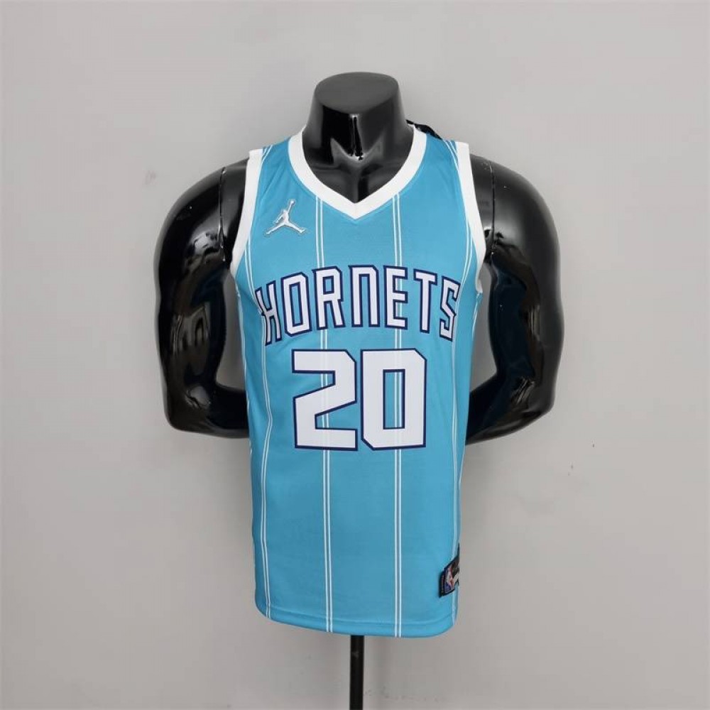 Camiseta Gordon Hayward #20 Charlotte Hornets Edición 75 Aniversario Azul Camiseta Gordon Hayward #20 Charlotte Hornets Edición 75 Aniversario Azul