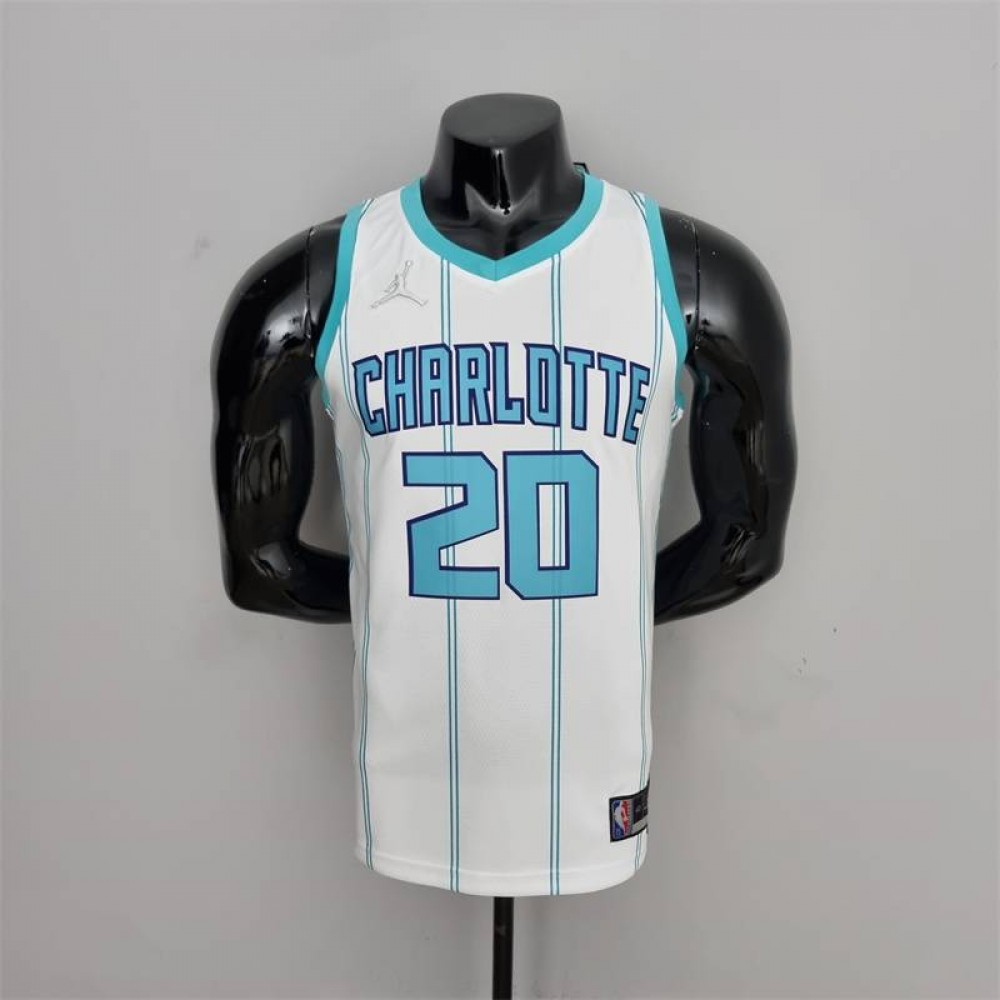 Camiseta Gordon Hayward #20 Charlotte Hornets Edición 75 Aniversario Blanco Camiseta Gordon Hayward #20 Charlotte Hornets Edición 75 Aniversario Blanco