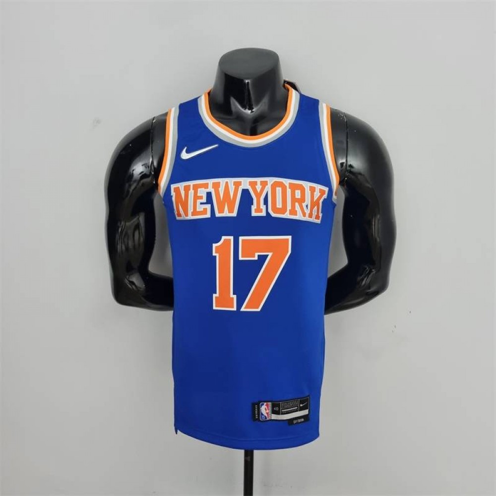 Camiseta Jeremy Lin #17 New York Knicks Edición 75 Aniversario Azul
