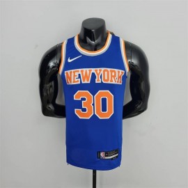 Camiseta Julius Randle #30 New York Knicks Edición 75 Aniversario Azul