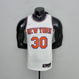 Camiseta Julius Randle #30 New York Knicks Edición 75 Aniversario Blanco