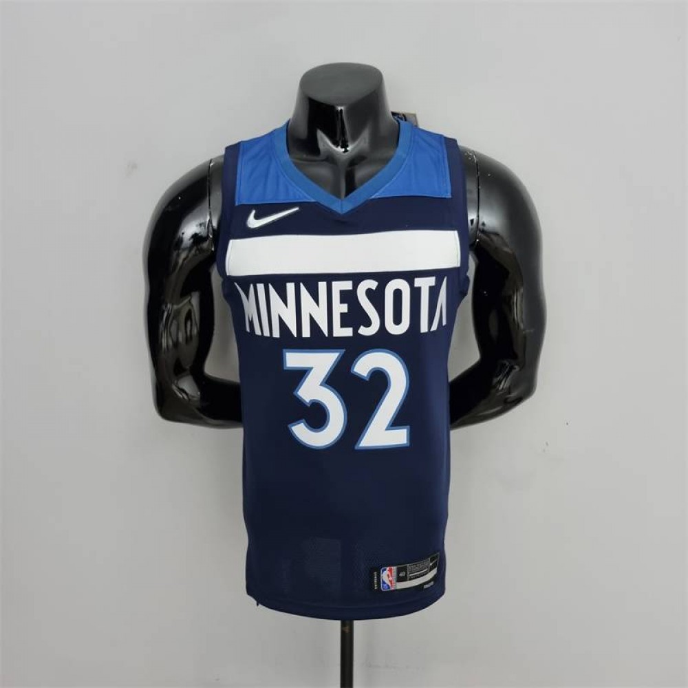 Camiseta Karl-Anthony Towns #32 Minnesota Timberwolves Edición 75 Aniversario Azul Real Camiseta Karl-Anthony Towns #32 Minnesota Timberwolves Edición 75 Aniversario Azul Real