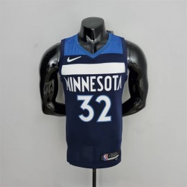 Camiseta Karl-Anthony Towns #32 Minnesota Timberwolves Edición 75 Aniversario Azul Real