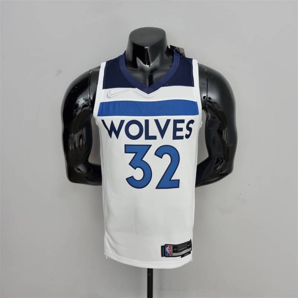 Camiseta Karl-Anthony Towns #32 Minnesota Timberwolves Edición 75 Aniversario Blanco Camiseta Karl-Anthony Towns #32 Minnesota Timberwolves Edición 75 Aniversario Blanco