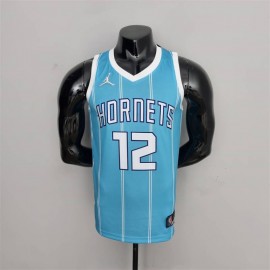 Camiseta Kelly Oubre Jr. #12 Charlotte Hornets Edición 75 Aniversario Azul