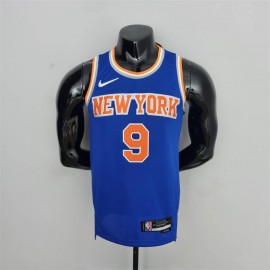 Camiseta RJ Barrett #9 New York Knicks Edición 75 Aniversario Azul