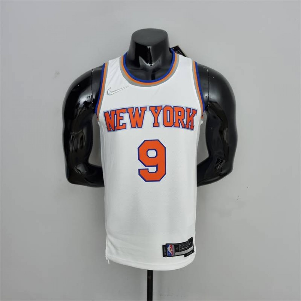Camiseta RJ Barrett #9 New York Knicks Edición 75 Aniversario Blanco Camiseta RJ Barrett #9 New York Knicks Edición 75 Aniversario Blanco