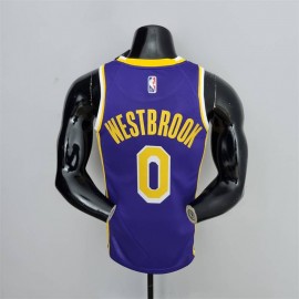 Camiseta Russell Westbrook #0 Los Angeles Lakers Jordan Edición 75 Aniversario Púrpura Camiseta Russell Westbrook #0 Los Angeles Lakers Jordan Edición 75 Aniversario Púrpura
