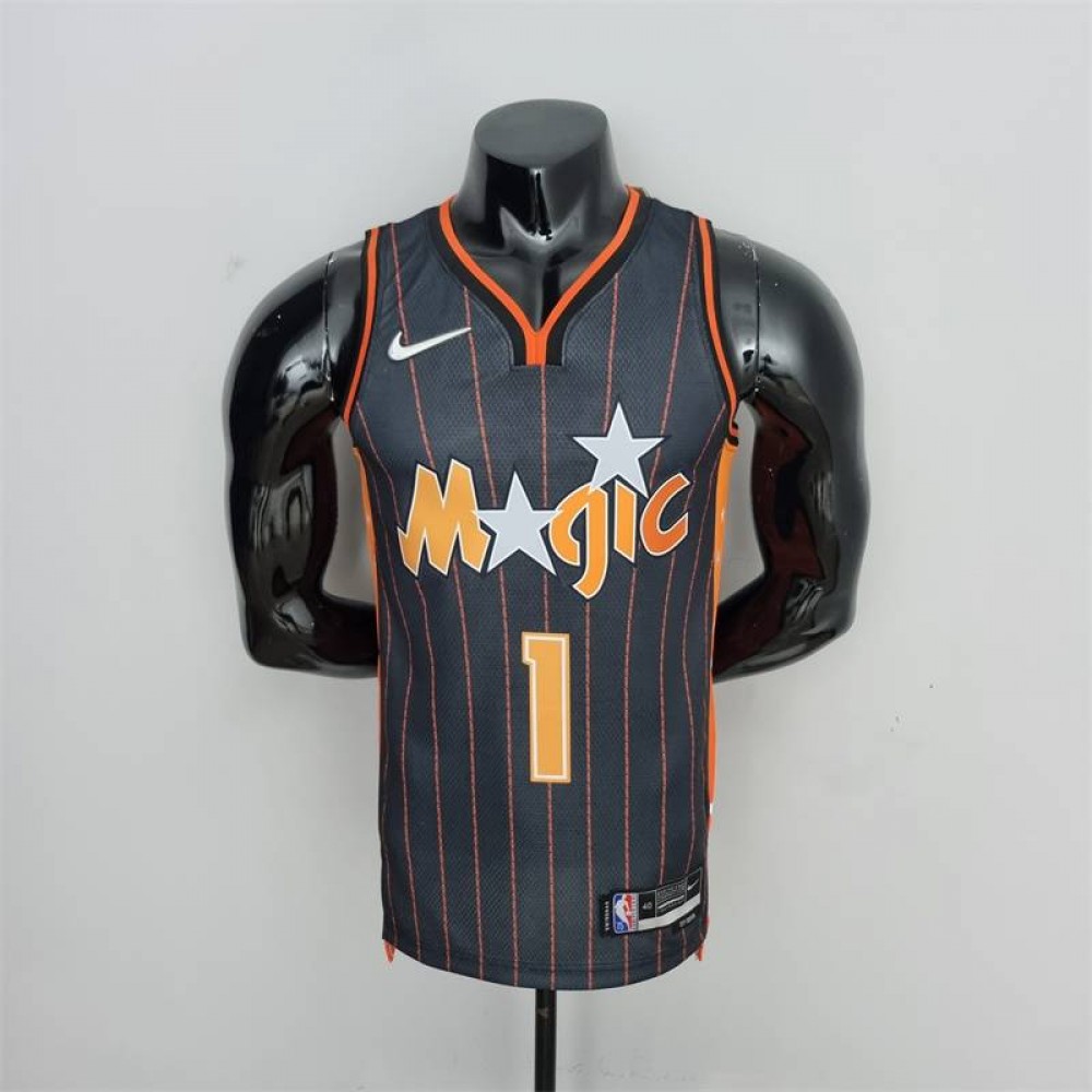 Camiseta Tracy McGrady #1 Orlando Magic 2022 City Edition Negro