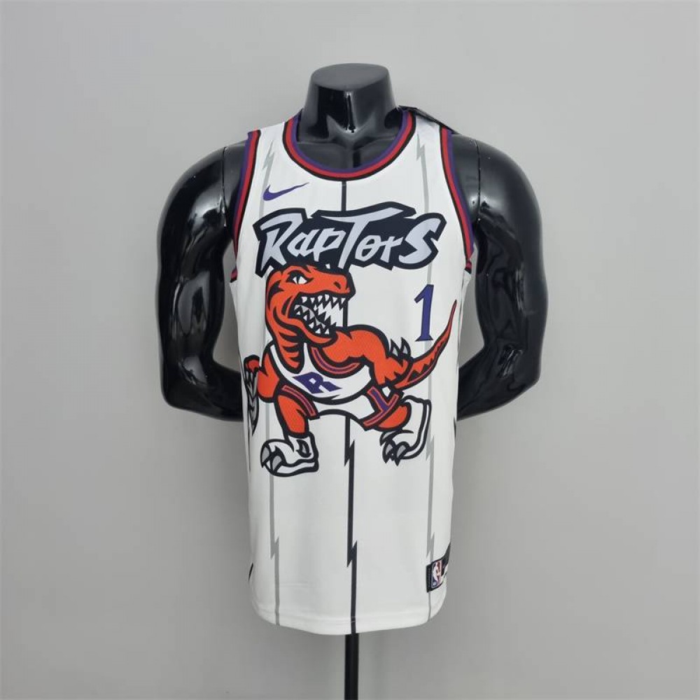 Camiseta Tracy McGrady #1 Toronto Raptors Blanco