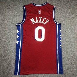 Camiseta Tyrese Maxey #0 Philadelphia 76ers Rojo Camiseta Tyrese Maxey #0 Philadelphia 76ers Rojo
