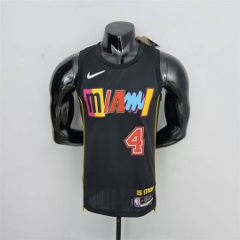 Camiseta Victor Oladipo #4 Miami Heat 2022 City Edition Negro