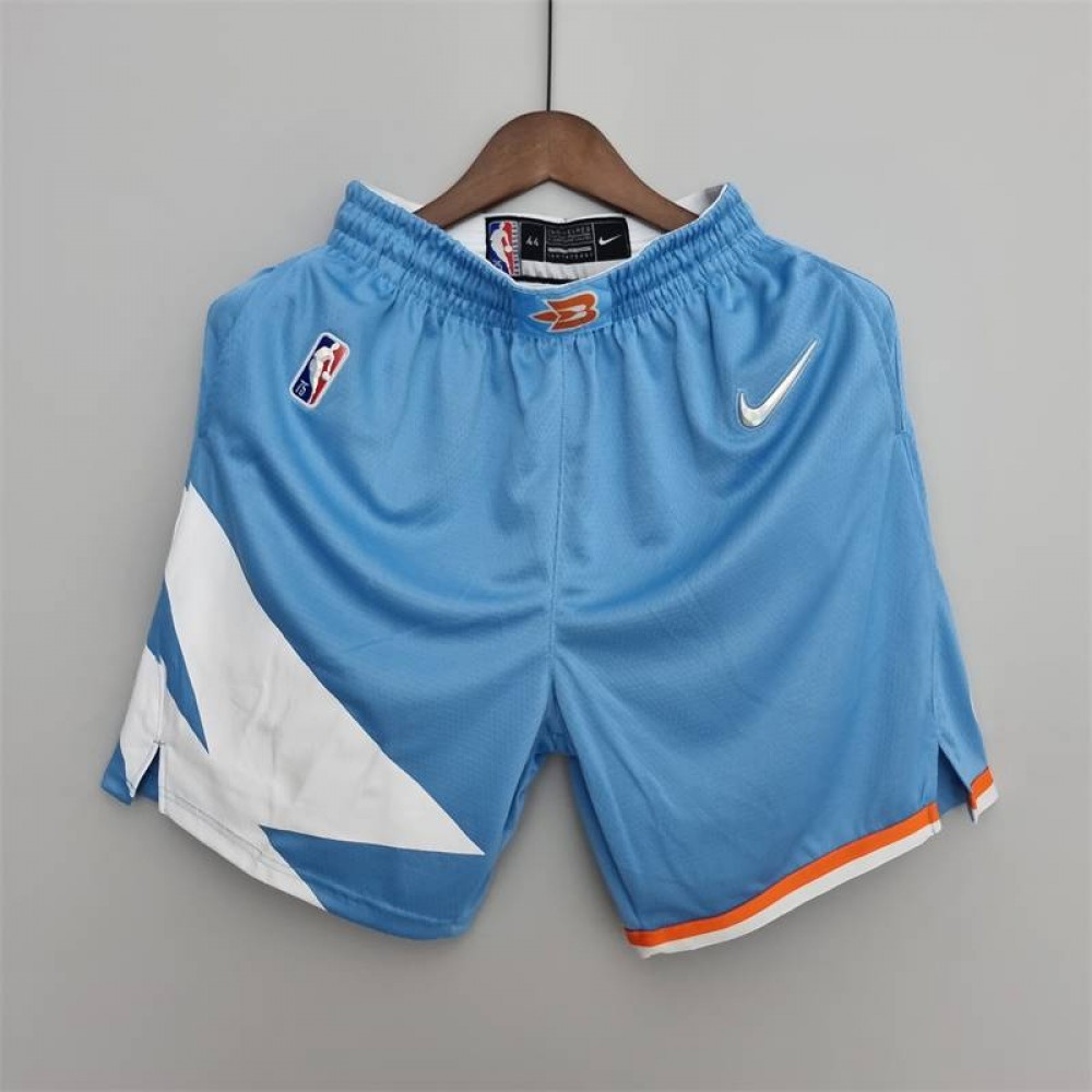 Pantalon Corto De Bolsillo Los Angeles Clippers 2022 City Edition Azul Claro