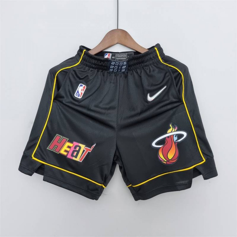 Pantalon Corto De Bolsillo Miami Heat 2022 City Edition Negro