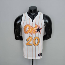 Camiseta Markelle Fultz #20 Orlando Magic Edición 75 Aniversario Naranja/Blanca