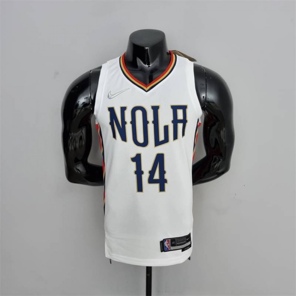 Camiseta Brandon Ingram #14 New Orleans Pelicans City Edition 2022 Blanca Camiseta Brandon Ingram #14 New Orleans Pelicans City Edition 2022 Blanca