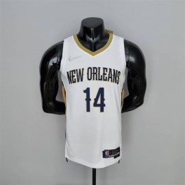 Camiseta Brandon Ingram #14 New Orleans Pelicans Edición 75 Aniversario Blanca