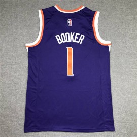 Camiseta Devin Booker #1 Phoenix Suns Edición 75 Aniversario Icon Diamante Púrpura