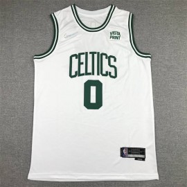 Camiseta Jayson Tatum #0 Boston Celtics Edición 75 Aniversario Icon Diamante Blanco