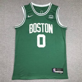 Camiseta Jayson Tatum #0 Boston Celtics Edición 75 Aniversario Icon Diamante Verde