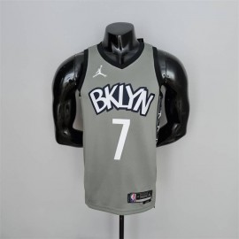 Camiseta Kevin Durant #7 Brooklyn Nets Edición 75 Aniversario City Edition Gris