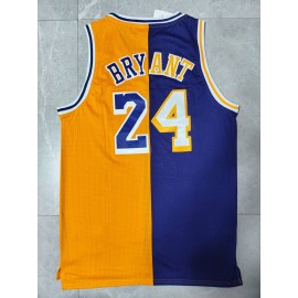 Camiseta Kobe Bryant #24 Los Angeles Lakers Cuello Redondo Amarilla/Púrpura Camiseta Kobe Bryant #24 Los Angeles Lakers Cuello Redondo Amarilla/Púrpura