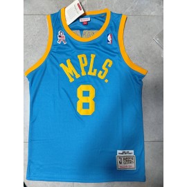 Camiseta Kobe Bryant #8 Los Angeles Lakers Cuello Redondo Azul