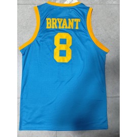 Camiseta Kobe Bryant #8 Los Angeles Lakers Cuello Redondo Azul