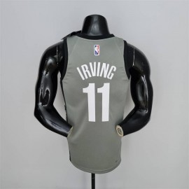 Camiseta Kyrie Irving #11 Brooklyn Nets Edición 75 Aniversario City Edition Gris Camiseta Kyrie Irving #11 Brooklyn Nets Edición 75 Aniversario City Edition Gris