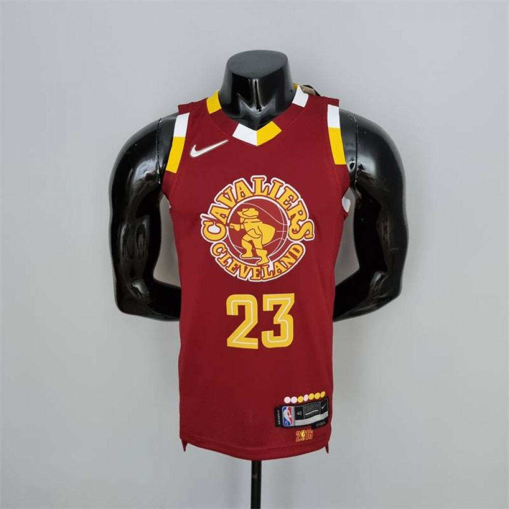 Camiseta LeBron James #23 Cleveland Cavaliers City Edition 2022 Roja