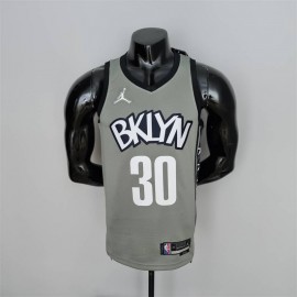 Camiseta Seth Curry #30 Brooklyn Nets Edición 75 Aniversario City Edition Gris