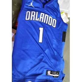 Camiseta Tracy McGrady #1 Orlando Magic Edición 75 Aniversario Azul Oscuro