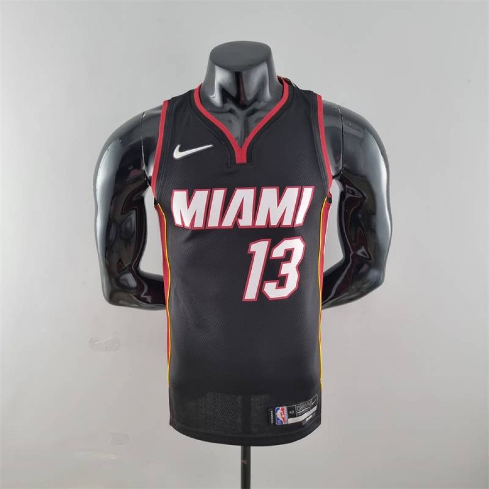 Camiseta Bam Adebayo #13 Miami Heat Edicion 75 Aniversario Negro Camiseta Bam Adebayo #13 Miami Heat Edicion 75 Aniversario Negro