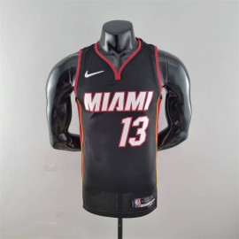 Camiseta Bam Adebayo #13 Miami Heat Edicion 75 Aniversario Negro
