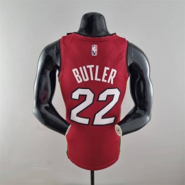 Camiseta Jimmy Butler #22 Miami Heat Edicion 75 Aniversario Jordan Burgundy Rojo Camiseta Jimmy Butler #22 Miami Heat Edicion 75 Aniversario Jordan Burgundy Rojo