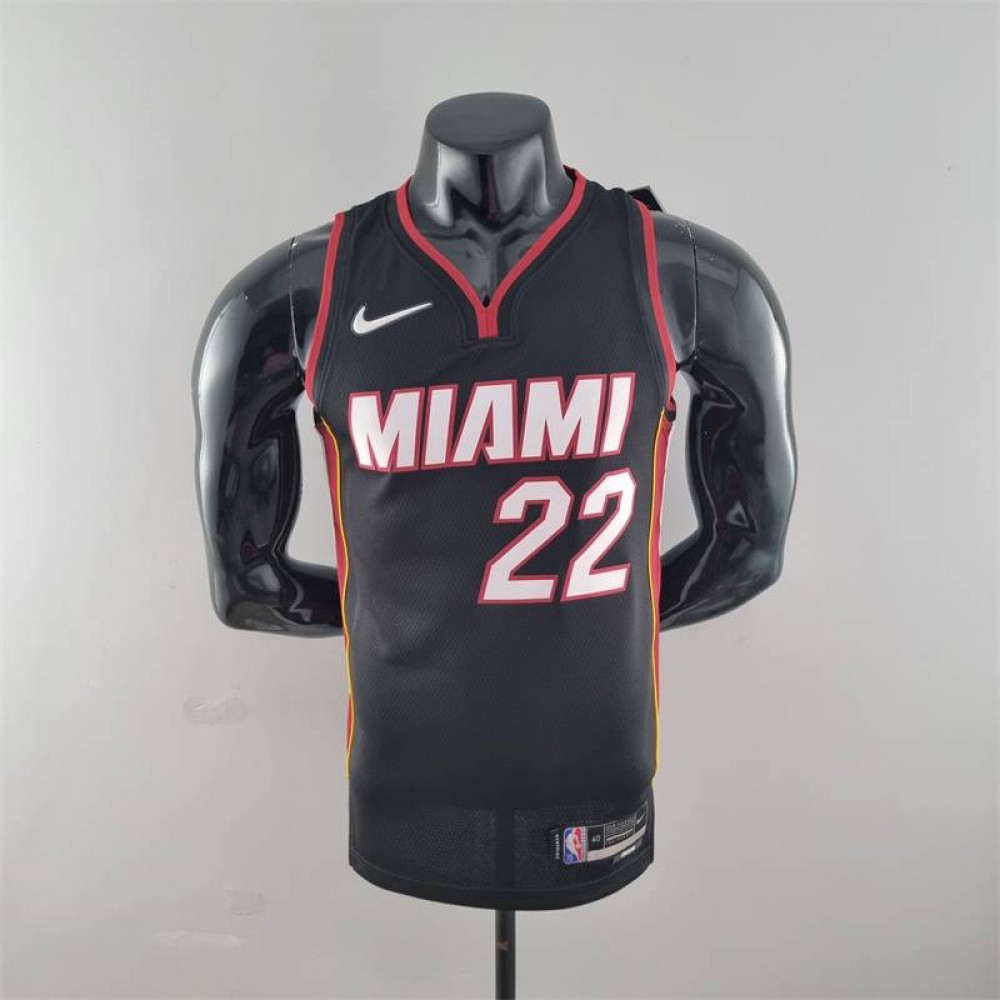 Camiseta Jimmy Butler #22 Miami Heat Edicion 75 Aniversario Negro Camiseta Jimmy Butler #22 Miami Heat Edicion 75 Aniversario Negro