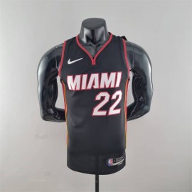 Camiseta Jimmy Butler #22 Miami Heat Edicion 75 Aniversario Negro