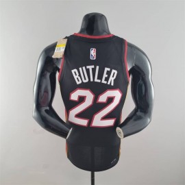 Camiseta Jimmy Butler #22 Miami Heat Edicion 75 Aniversario Negro Camiseta Jimmy Butler #22 Miami Heat Edicion 75 Aniversario Negro
