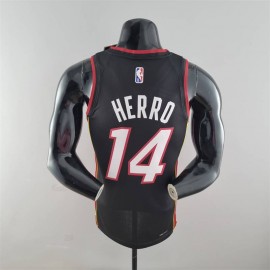Camiseta Tyler Herro #14 Miami Heat Edicion 75 Aniversario Negro Camiseta Tyler Herro #14 Miami Heat Edicion 75 Aniversario Negro