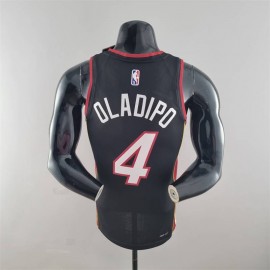 Camiseta Victor Oladipo #4 Miami Heat Edicion 75 Aniversario Negro