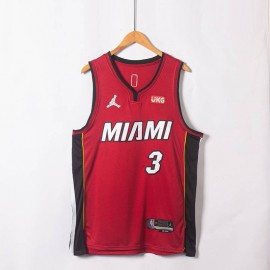 Camiseta Dwyane Wade #3 Miami Heat Edicion 75 Aniversario Rojo