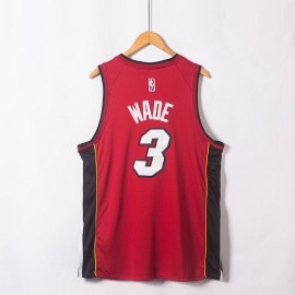 Camiseta Dwyane Wade #3 Miami Heat Edicion 75 Aniversario Rojo