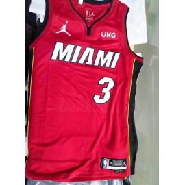 Camiseta Dwyane Wade #3 Miami Heat Edicion 75 Aniversario Rojo