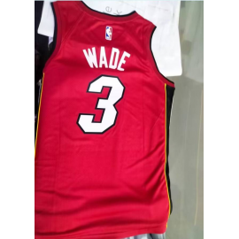 Camiseta Dwyane Wade #3 Miami Heat Edicion 75 Aniversario Rojo