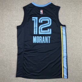 Camiseta Ja Morant #12 Memphis Grizzlies Edición 75 Aniversario Azul Oscuro Camiseta Ja Morant #12 Memphis Grizzlies Edición 75 Aniversario Azul Oscuro