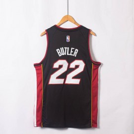 Camiseta Jimmy Butler #22 Miami Heat Edicion 75 Aniversario Negro/Rojo Camiseta Jimmy Butler #22 Miami Heat Edicion 75 Aniversario Negro/Rojo