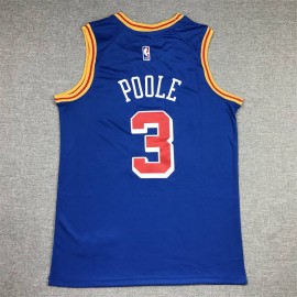 Camiseta Jordan Poole #3 Golden State Warriors Edición 75 Aniversario Azul Camiseta Jordan Poole #3 Golden State Warriors Edición 75 Aniversario Azul