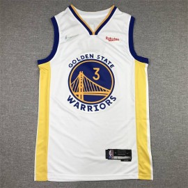 Camiseta Jordan Poole #3 Golden State Warriors Edición 75 Aniversario Icon Diamante Blanco